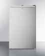 Summit FS408BLBISSHHADA Ada Compliant 20  Wide Built-In Undercounter All-Freezer, -20 C Capable With A Lock, Stainless Steel Door, Horizontal Handle And Black Cabinet Online Sale