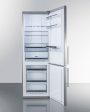 Summit FFBF249SSBI 24  Wide Built-In Bottom Freezer Refrigerator Online now