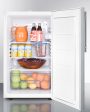 Summit FF511LBI7SSHVADA Commercially Listed Ada Compliant 20  Wide Built-In Undercounter All-Refrigerator, Auto Defrost W Lock, Stainless Steel Door, Thin Handle And White Cabinet For Discount