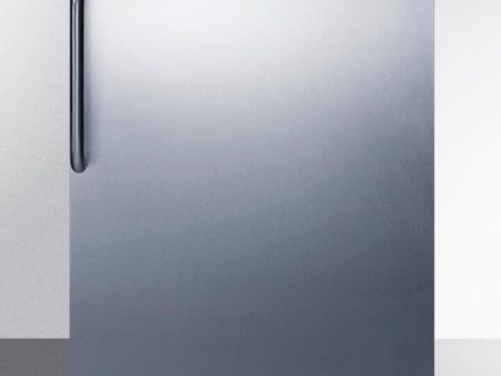 Summit FF7BBISSTB Commercially Listed Built-In Undercounter All-Refrigerator For General Purpose Use, Auto Defrost W Ss Wrapped Door, Towel Bar Handle, And Black Cabinet Online Sale