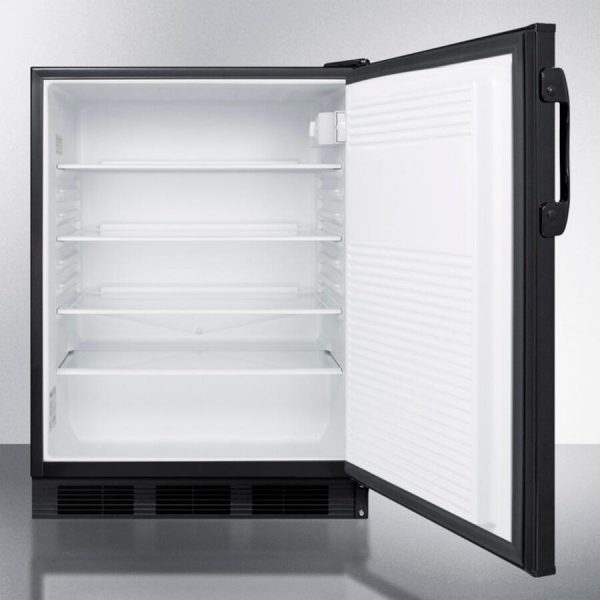 Summit FF7LBLBIADA Ada Compliant Built-In Undercounter All-Refrigerator For General Purpose Or Commercial Use, With Lock, Auto Defrost Operation And Black Exterior Cheap