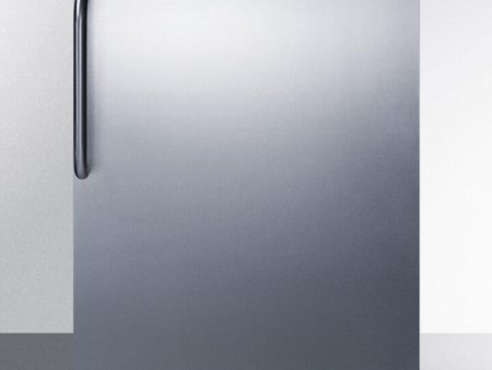 Summit FF7LSSTB Commercially Listed Freestanding All-Refrigerator For General Purpose Use, Auto Defrost W Lock, Ss Wrapped Door, Towel Bar Handle, And White Cabinet Online Sale