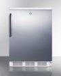 Summit FF7LSSTB Commercially Listed Freestanding All-Refrigerator For General Purpose Use, Auto Defrost W Lock, Ss Wrapped Door, Towel Bar Handle, And White Cabinet Online Sale