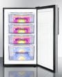 Summit FS408BLBISSHVADA Ada Compliant 20  Wide Built-In Undercounter All-Freezer, -20 C Capable With A Lock, Stainless Steel Door, Thin Handle And Black Cabinet Cheap