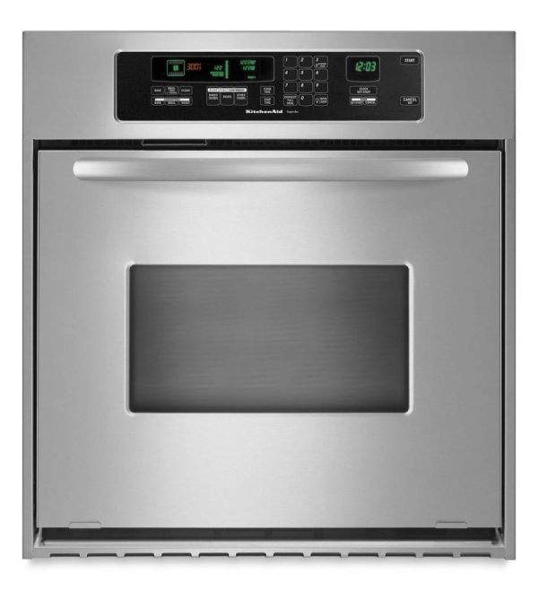 Kitchenaid KEBC147VBL Kitchenaid® 24-Inch Convection Single Wall Oven, Architect® Series Ii Handle - Black Hot on Sale