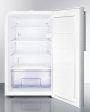 Summit FF511LBI7SSHVADA Commercially Listed Ada Compliant 20  Wide Built-In Undercounter All-Refrigerator, Auto Defrost W Lock, Stainless Steel Door, Thin Handle And White Cabinet For Discount