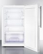 Summit FF511LBI7FR Commercially Listed 20  Wide Built-In Undercounter All-Refrigerator, Auto Defrost With A Lock And Stainless Steel Door Frame For Slide-In Custom Panels For Discount