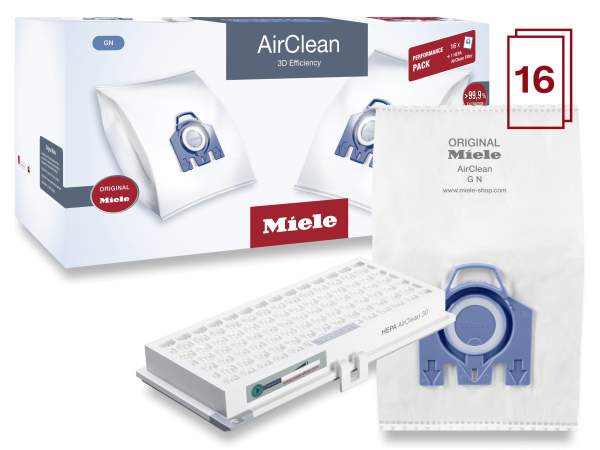 Miele GNHA30PERFORMANCEAIRCLEAN3D Performance Pack Airclean 3D Efficiency Gn 30 - 16 Dustbags And 1 Hepa Airclean Filter At A Discount Price Fashion