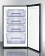 Summit FS408BL7SSHH Commercially Listed 20  Wide Counter Height All-Freezer, -20 C Capable With A Lock, Stainless Steel Door, Horizontal Handle And Black Cabinet For Sale