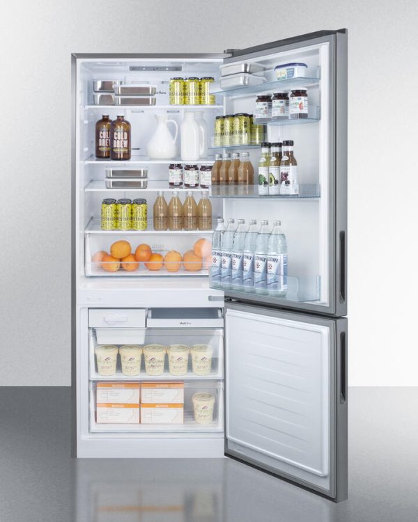 Summit FFBF279SSBI 28  Wide Built-In Bottom Freezer Refrigerator Hot on Sale