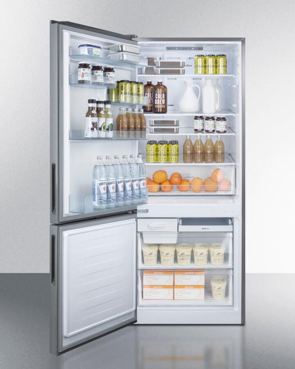 Summit FFBF279SSBILHD 28  Wide Built-In Bottom Freezer Refrigerator For Cheap