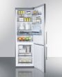 Summit FFBF249SSIM 24  Wide Bottom Freezer Refrigerator With Icemaker Fashion