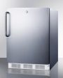 Summit FF7LCSSADA Ada Compliant Built-In Undercounter All-Refrigerator For General Purpose Or Commercial Use, Auto Defrost W Ss Wrapped Exterior, Towel Bar Handle, And Lock Hot on Sale