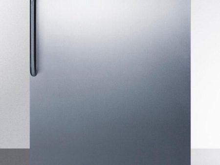 Summit FF7LSSTBADA Ada Compliant Commercial All-Refrigerator For Freestanding General Purpose Use, Auto Defrost W Lock, Ss Door, Towel Bar Handle, And White Cabinet For Cheap