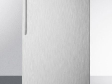 Summit FF511LBI7SSHV Commercially Listed 20  Wide Built-In Undercounter All-Refrigerator, Auto Defrost With A Lock, Stainless Steel Door, Thin Handle And White Cabinet Online