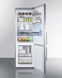 Summit FFBF249SSIM 24  Wide Bottom Freezer Refrigerator With Icemaker Fashion