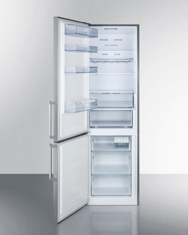 Summit FFBF192SSBILHD 24  Wide Built-In Bottom Freezer Refrigerator Online Hot Sale