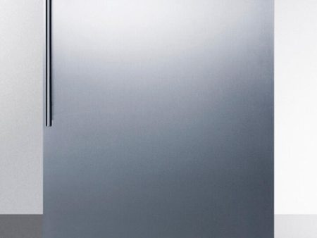 Summit FF7BISSHVADA Ada Compliant Built-In Undercounter All-Refrigerator For General Purpose Or Commercial Use, Auto Defrost W Ss Door, Thin Handle, And White Cabinet Supply