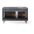 Ilve UN60FNMPBGP Ilve Un60Fnmpbgp Nostalgie Ii Noblesse 60  Dual Fuel Range (9 Sealed Burners + Griddle, Natural Gas, Triple Glass Door, Blue Grey, Copper) Discount