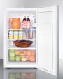 Summit FF511L7SSHH Commercially Listed 20  Wide Counter Height All-Refrigerator, Auto Defrost With A Lock, Stainless Steel Door, Horizontal Handle, And White Cabinet Online now