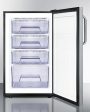 Summit FS408BL7CSS Commercially Listed 20  Wide Built-In Undercounter All-Freezer, -20 C Capable With A Lock And Complete Stainless Steel Exterior Supply