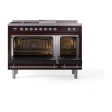 Ilve UN48FSNMPBUC Ilve Un48Fsnmpbuc Nostalgie Ii Noblesse 48  Dual Fuel Range (5 Sealed Burners + Griddle + French Top, Natural Gas, Triple Glass Door, Burgundy, Chrome) Online now