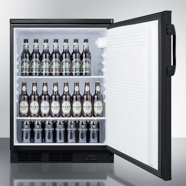 Summit FF7LBLBIPUB Commercially Approved Built-In Undercounter Craft Beer Pub Cellar With Digital Thermostat In Black Finish Fashion