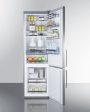 Summit FFBF181ESIM 24  Wide Bottom Freezer Refrigerator With Icemaker Hot on Sale