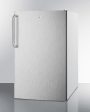 Summit FS407LSSTBADA Ada Compliant 20  Wide All-Freezer, -20 C Capable With A Lock, Stainless Steel Door, Towel Bar Handle And White Cabinet Online Sale