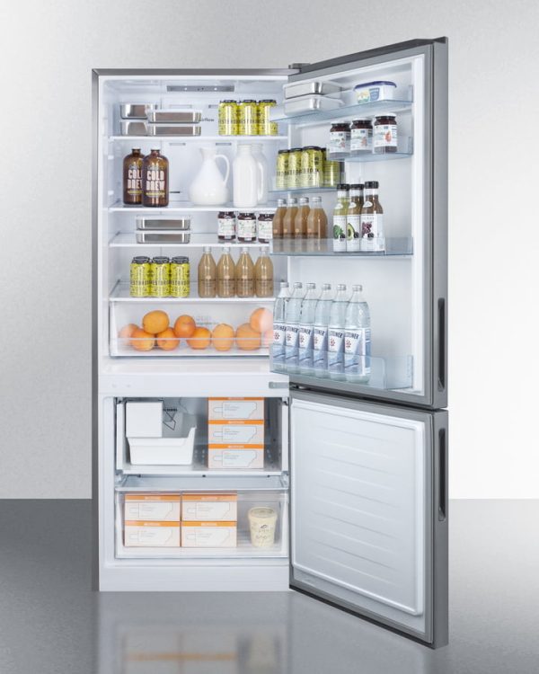 Summit FFBF279SSIM 28  Wide Built-In Bottom Freezer Refrigerator With Icemaker For Cheap