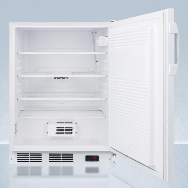 Summit FF7LPROADA Ada Compliant 24  Wide Auto Defrost Commercial All-Refrigerator With Lock, Digital Thermostat, Internal Fan, And Access Port For User-Provided Monitoring Equipment on Sale