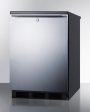 Summit FF7LBLSSHH Commercially Listed Freestanding All-Refrigerator For General Purpose Use, Auto Defrost W Ss Wrapped Door, Horizontal Handle, Lock, And Black Cabinet Online