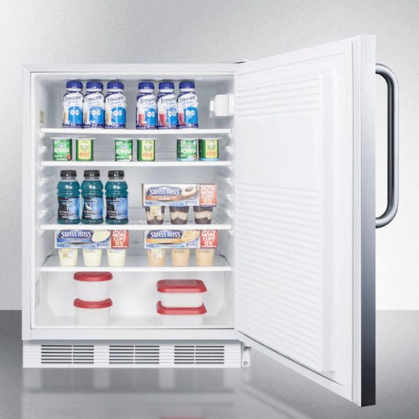 Summit FF7LCSS Commercially Listed Built-In Undercounter All-Refrigerator For General Purpose Use, Auto Defrost W Ss Exterior And Front Lock Online Sale