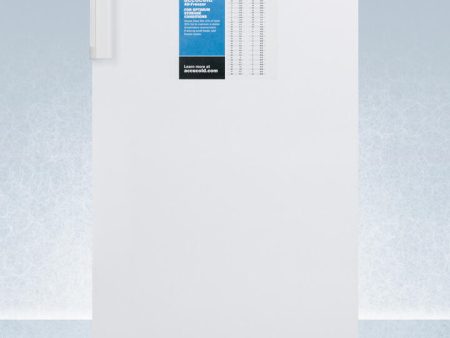 Summit FS407LPRO 20  Wide All-Freezer For Freestanding Use, Manual Defrost With A Lock And Probe Hole For Sale