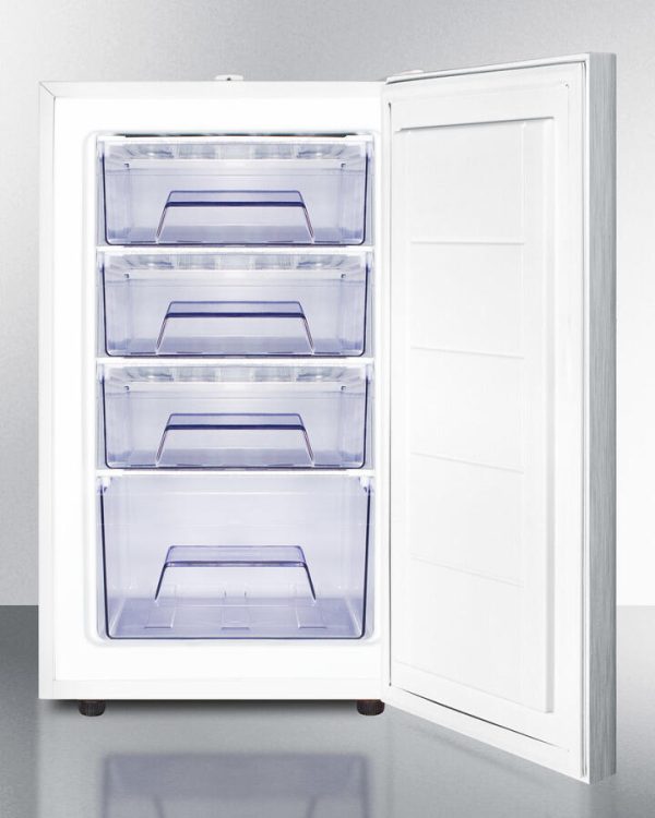 Summit FS407LBISSHHADA Ada Compliant 20  Wide Built-In Undercounter All-Freezer For General Purpose Use, -20 C Capable With A Lock, Ss Door, Horizontal Handle And White Cabinet Online Hot Sale