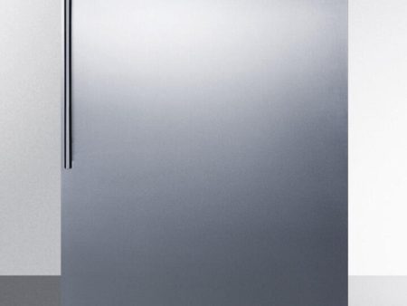 Summit FF7LBISSHV Commercially Listed Built-In Undercounter All-Refrigerator For General Purpose Use, Auto Defrost W Lock, Ss Door, Thin Handle, And White Cabinet on Sale