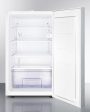 Summit FF511L7SSHH Commercially Listed 20  Wide Counter Height All-Refrigerator, Auto Defrost With A Lock, Stainless Steel Door, Horizontal Handle, And White Cabinet Online now