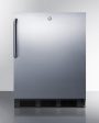 Summit FF7LBLSSTBADA Ada Compliant Commercial All-Refrigerator For Freestanding General Purpose Use, Auto Defrost W Ss Door, Towel Bar Handle, Lock, And Black Cabinet Online Sale