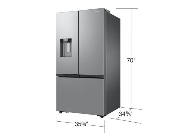 Samsung RF32CG5B10SR 31 Cu. Ft. Mega Capacity 3-Door French Door Refrigerator With External Water And Ice Dispenser In Stainless Steel Cheap