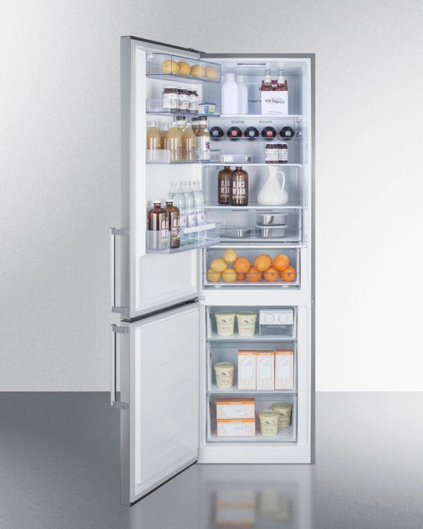 Summit FFBF192SSBILHD 24  Wide Built-In Bottom Freezer Refrigerator Online Hot Sale