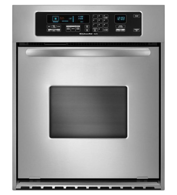 Kitchenaid KEBC147VBL Kitchenaid® 24-Inch Convection Single Wall Oven, Architect® Series Ii Handle - Black Hot on Sale