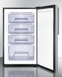 Summit FS408BL7SSHV Commercially Listed 20  Wide Counter Height All-Freezer, -20 C Capable With A Lock, Stainless Steel Door, Thin Handle And Black Cabinet Online now