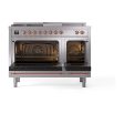 Ilve UN48FSQNMPSSPLP Ilve Un48Fsqnmpssplp Nostalgie Ii Noblesse 48  Dual Fuel Range (5 Sealed Burners + Griddle + French Top, Liquid Propane, Solid Door, Stainless Steel, Copper) Online