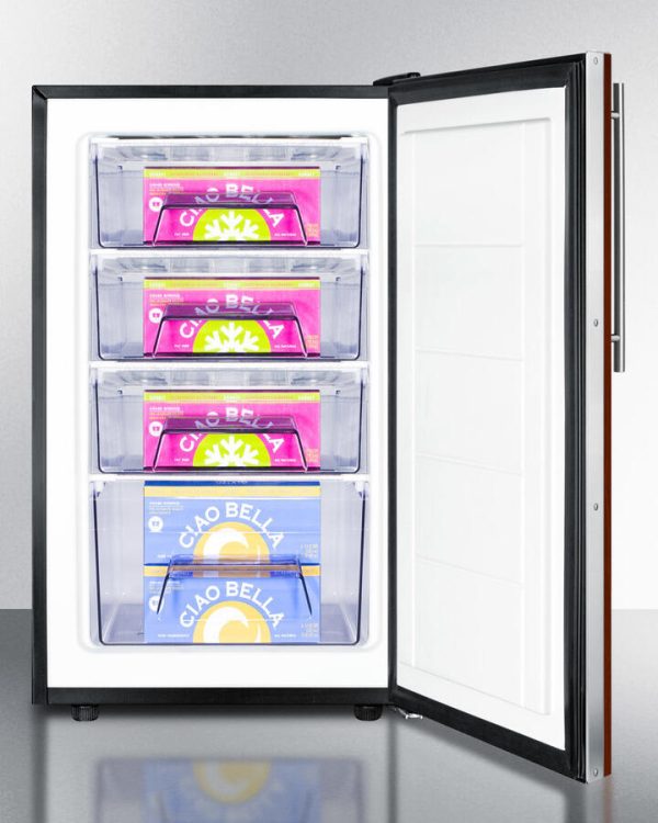 Summit FS408BLBIIFADA Ada Compliant 20  Wide Built-In Undercounter All-Freezer, -20 C Capable With A Lock And Integrated Door Frame For Full Overlay Panels For Sale