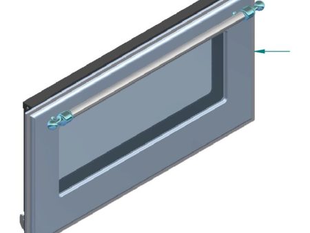 Ilve EG9624005001008 Ilve Parts Eg9624005001008 Complete Triple Glass Door Kit For 60  Range, Uov 80 E3 Ovens (Matte Graphite, Chrome Trim) Cheap