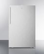 Summit FF511LBI7SSHVADA Commercially Listed Ada Compliant 20  Wide Built-In Undercounter All-Refrigerator, Auto Defrost W Lock, Stainless Steel Door, Thin Handle And White Cabinet For Discount