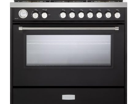 Verona VUFSGG365E Verona Ultima 36  Gas Range - Matte Black For Sale