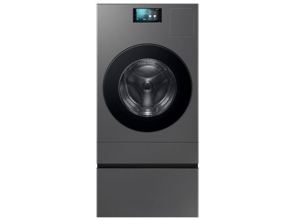 Samsung WE702NZ Bespoke Ai Laundry Combo™ Pedestal With Storage Drawer In Dark Steel Online