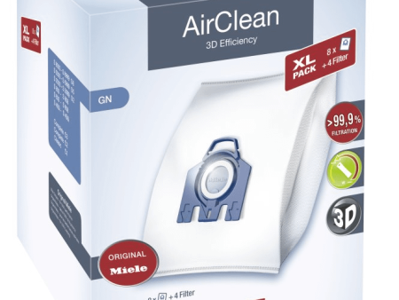 Miele XLPACKGNAIRCLEAN3D Xl-Pack Gn Airclean 3D - Xl-Pack Airclean 3D Efficiency Gn 8 Airclean Gn Dustbags At A Discount Price on Sale