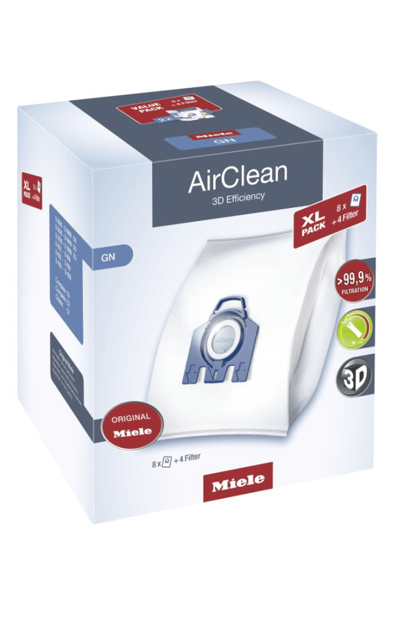 Miele XLPACKGNAIRCLEAN3D Xl-Pack Gn Airclean 3D - Xl-Pack Airclean 3D Efficiency Gn 8 Airclean Gn Dustbags At A Discount Price on Sale